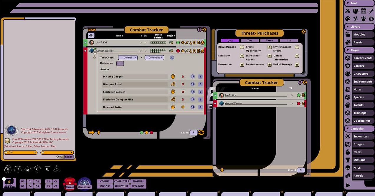 Modiphius Star Trek Adventures Core Rulebook Fantasy Grounds VTT