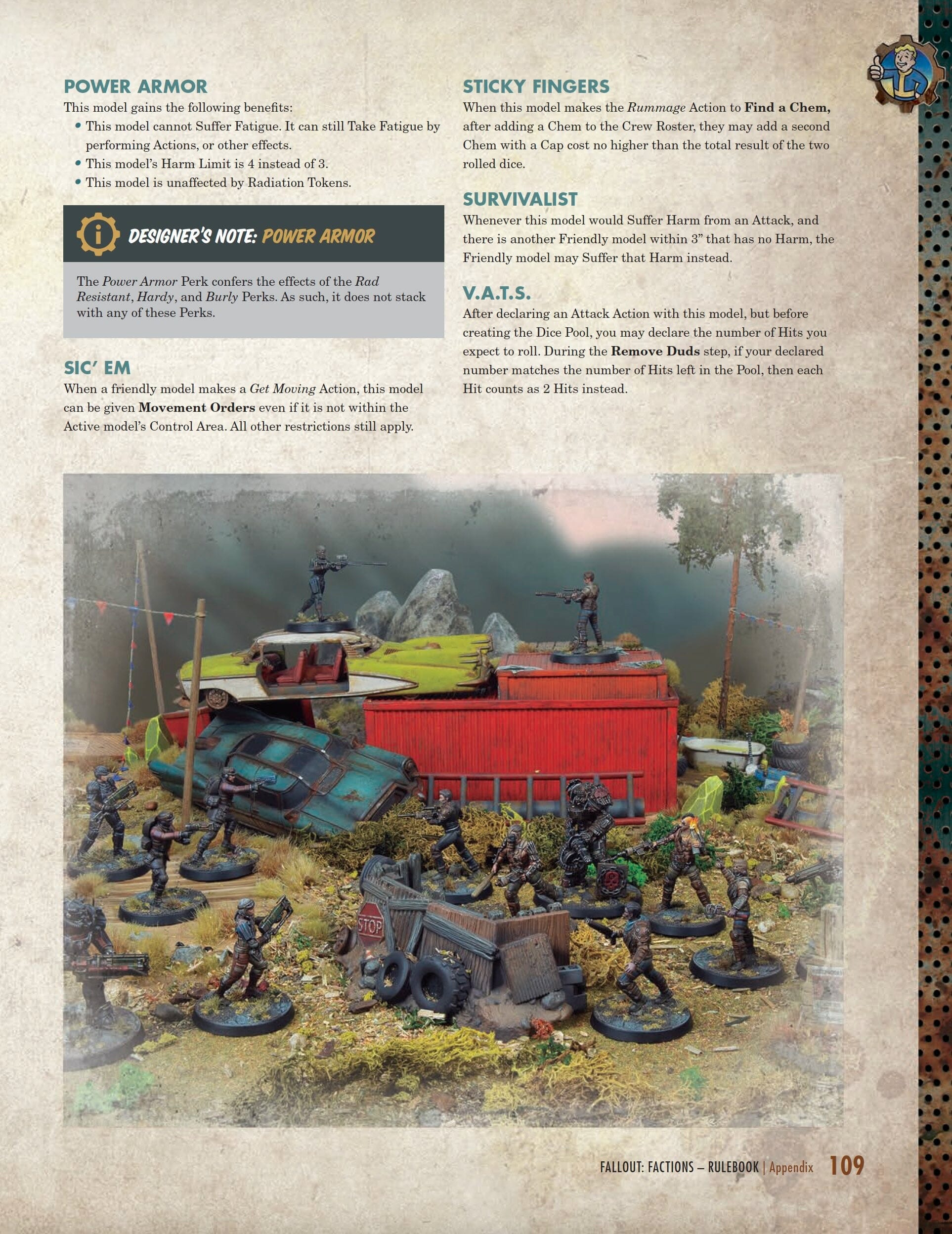 Modiphius Fallout Factions Core Rulebook PDF regolamento skirmish