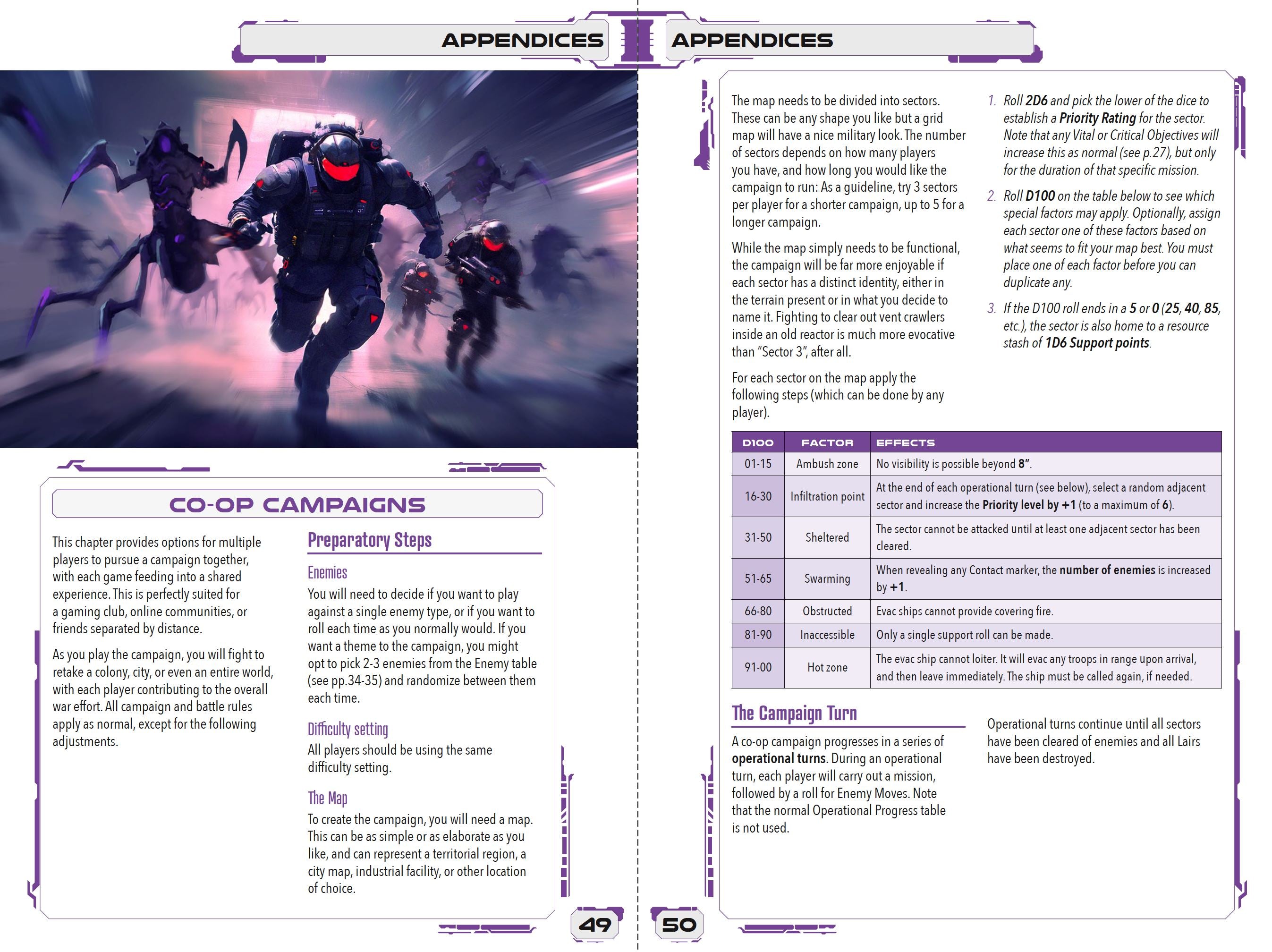 Modiphius Five Parsecs Bug Hunt PDF gioco solitario 63 pagine