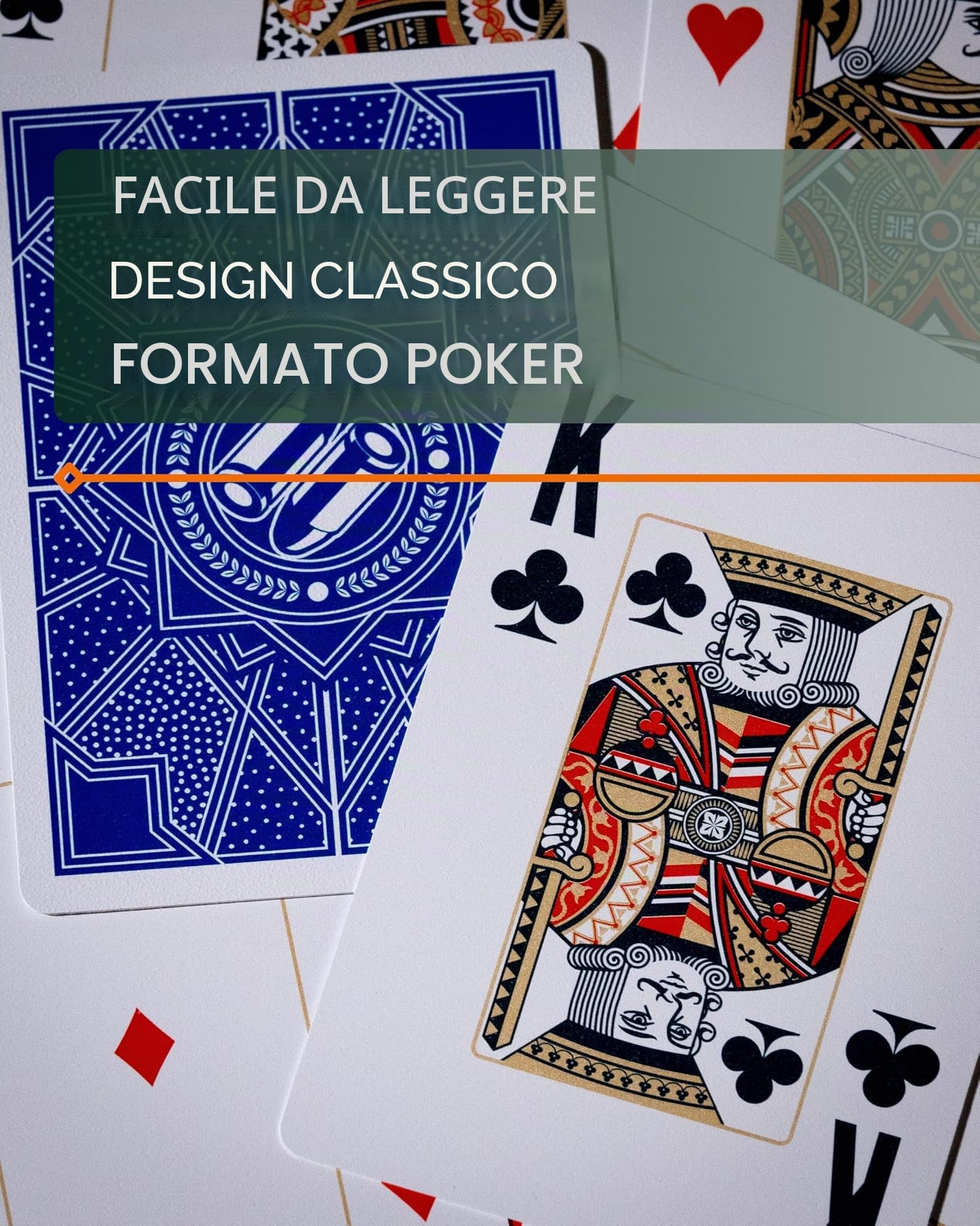 Cards&Co Carte da poker plastica 2 segni angolo jumbo