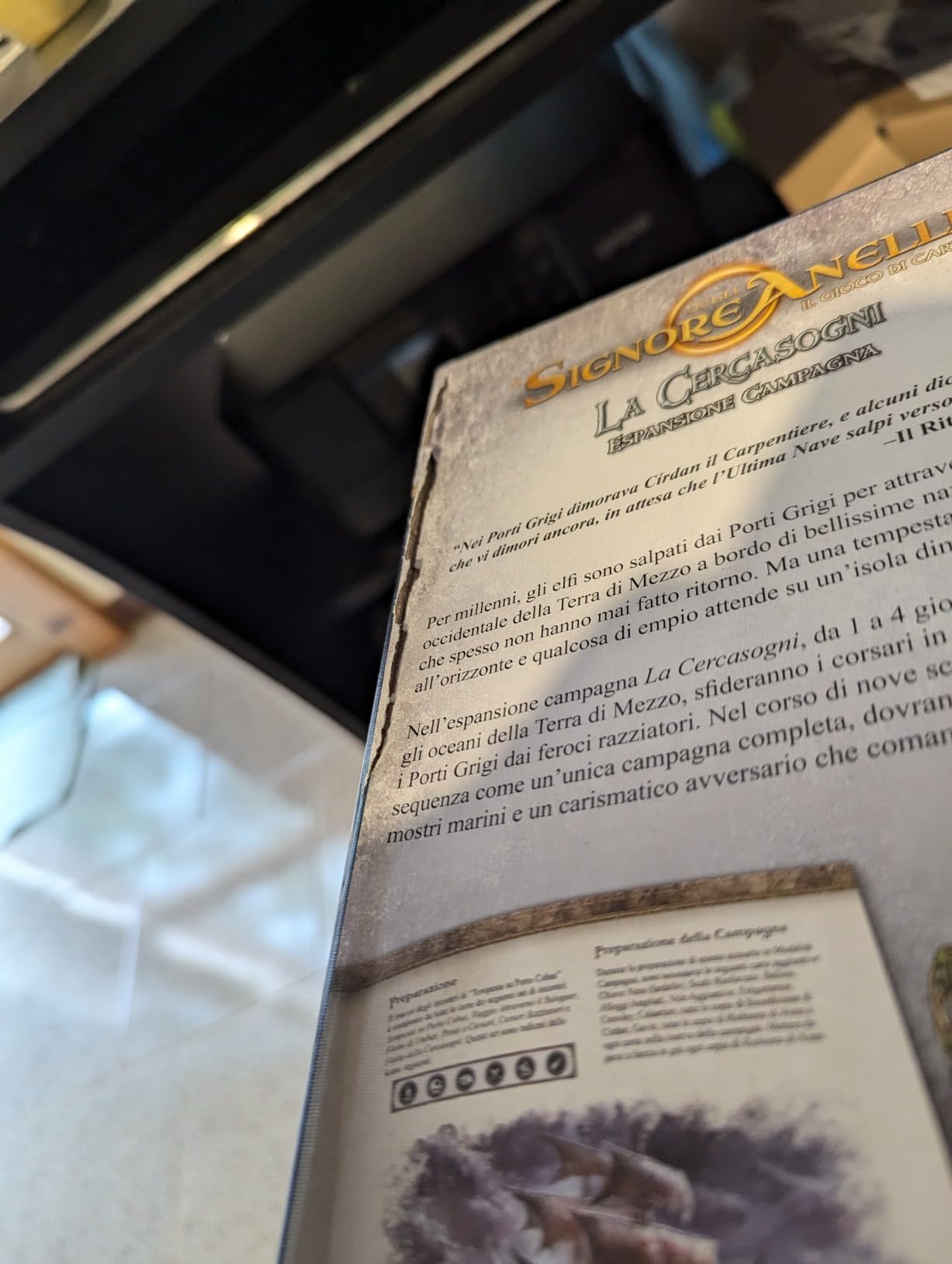 Asmodee Il Signore degli Anelli La Cercasogni espansione campagna carte
