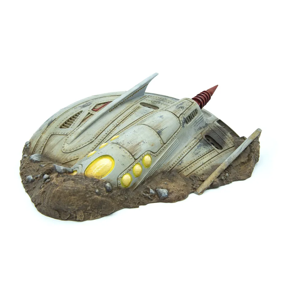 Fallout Wasteland Warfare Crashed UFO file STL scenario stampa 3D