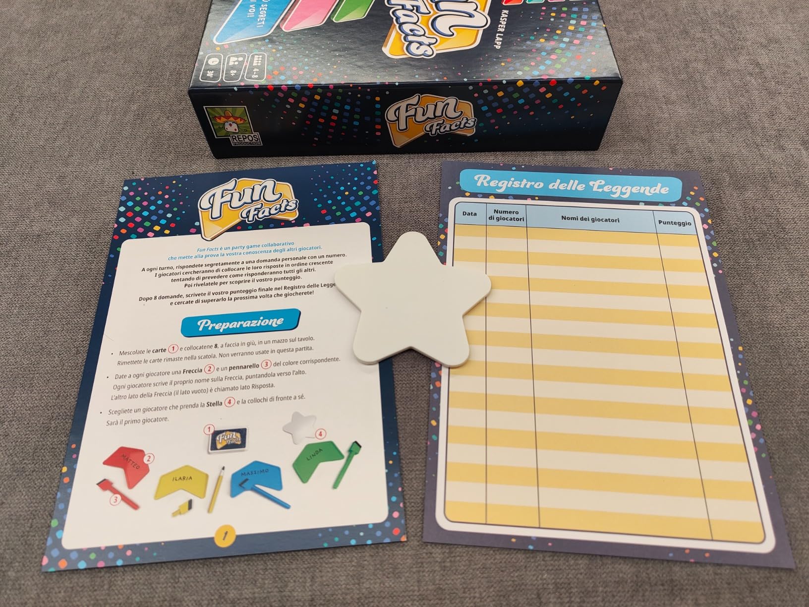 Asmodee Fun Facts gioco da tavolo collaborativo 4-8 giocatori