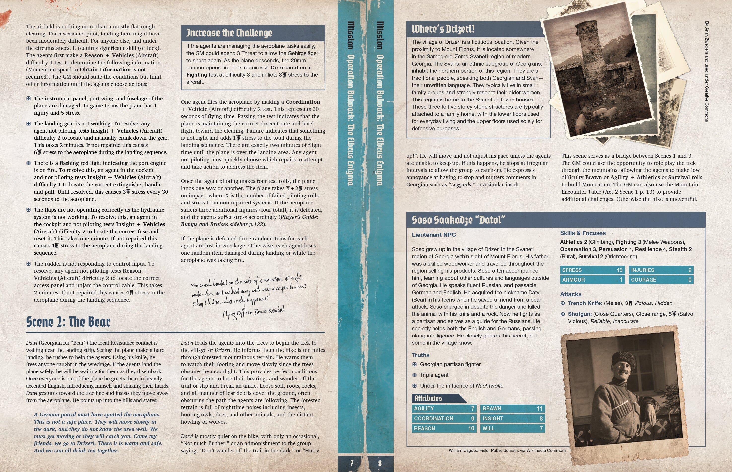 Modiphius Achtung! Cthulhu Avventura Operation Bulwark Elbrus PDF