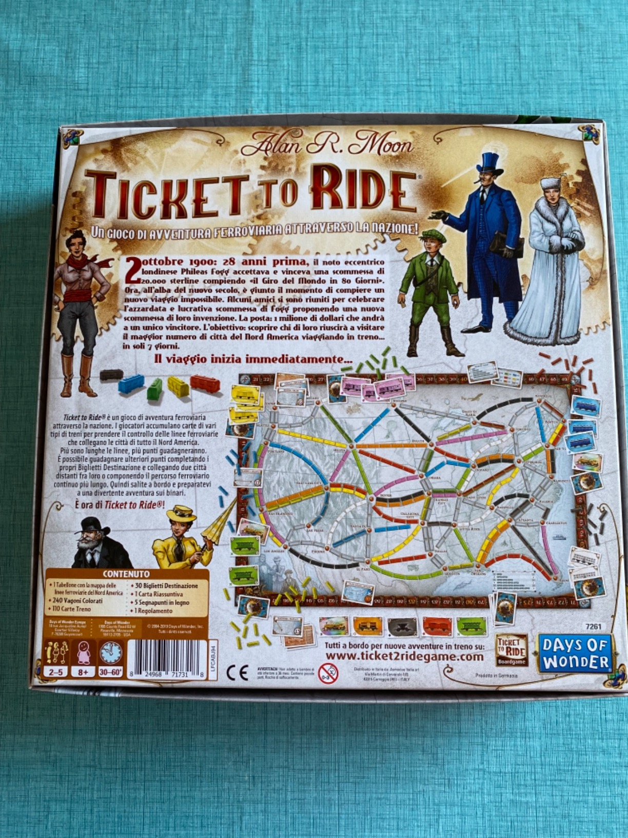 Asmodee Ticket to Ride gioco da tavolo edizione italiana Nord America