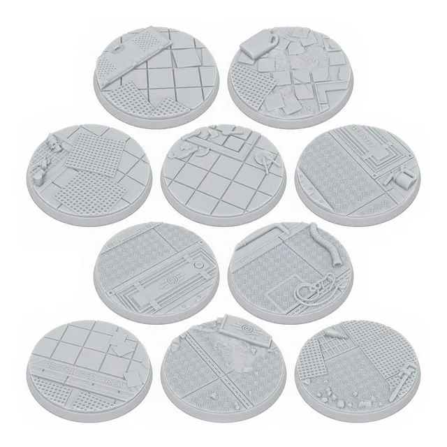 Fallout Miniatures Vault-Tec Scenic Bases 40mm 10 basi