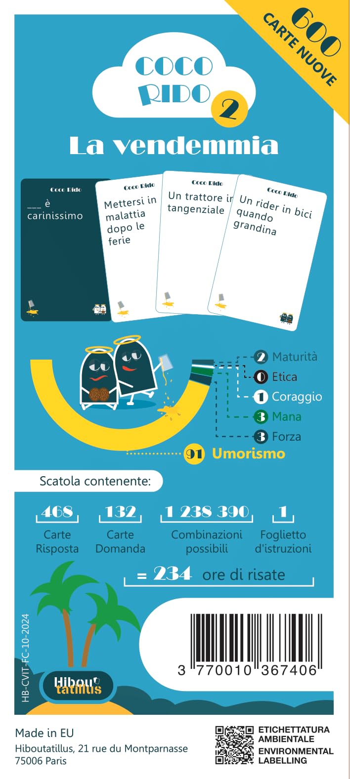 Coco Rido La Vendemmia 2.0 gioco di carte party 3-10 giocatori