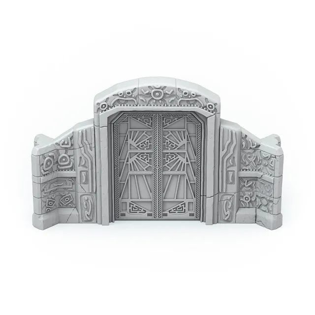 Elder Scrolls Call to Arms Dwemer Great Door Scenico Resina 32mm