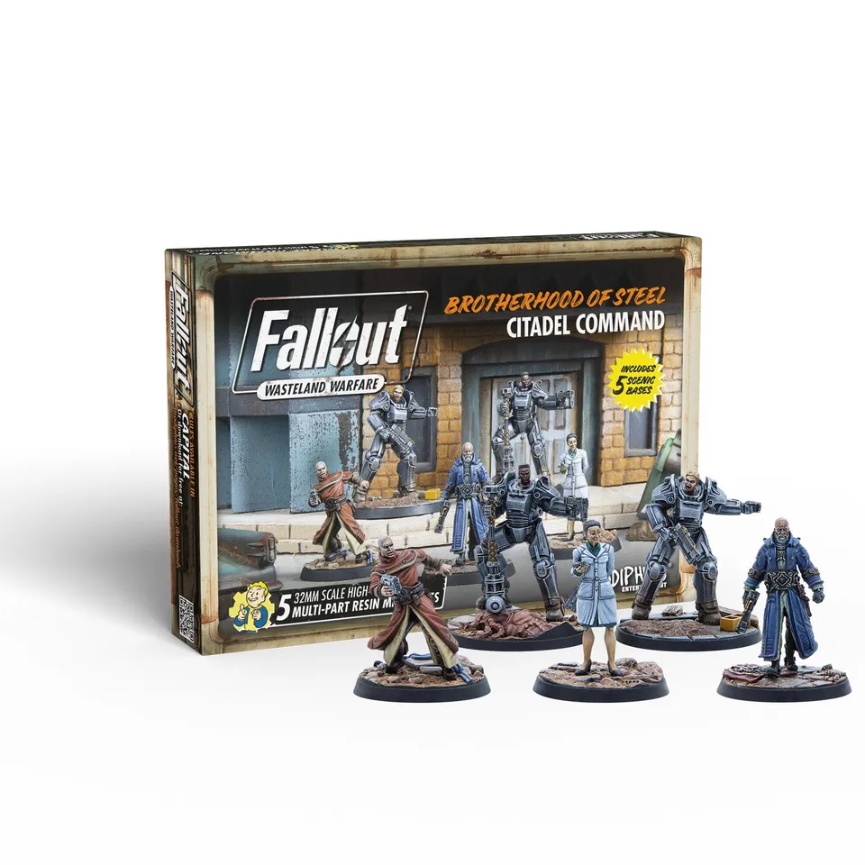 Modiphius Fallout Wasteland Warfare Citadel Command miniature 5 pezzi