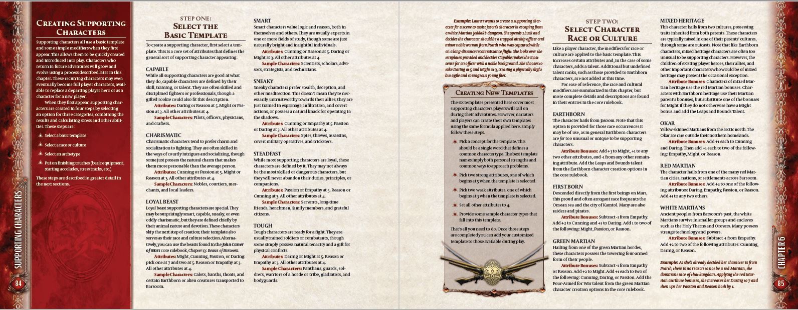 Modiphius John Carter Mars principe Helium manuale hardback 128p