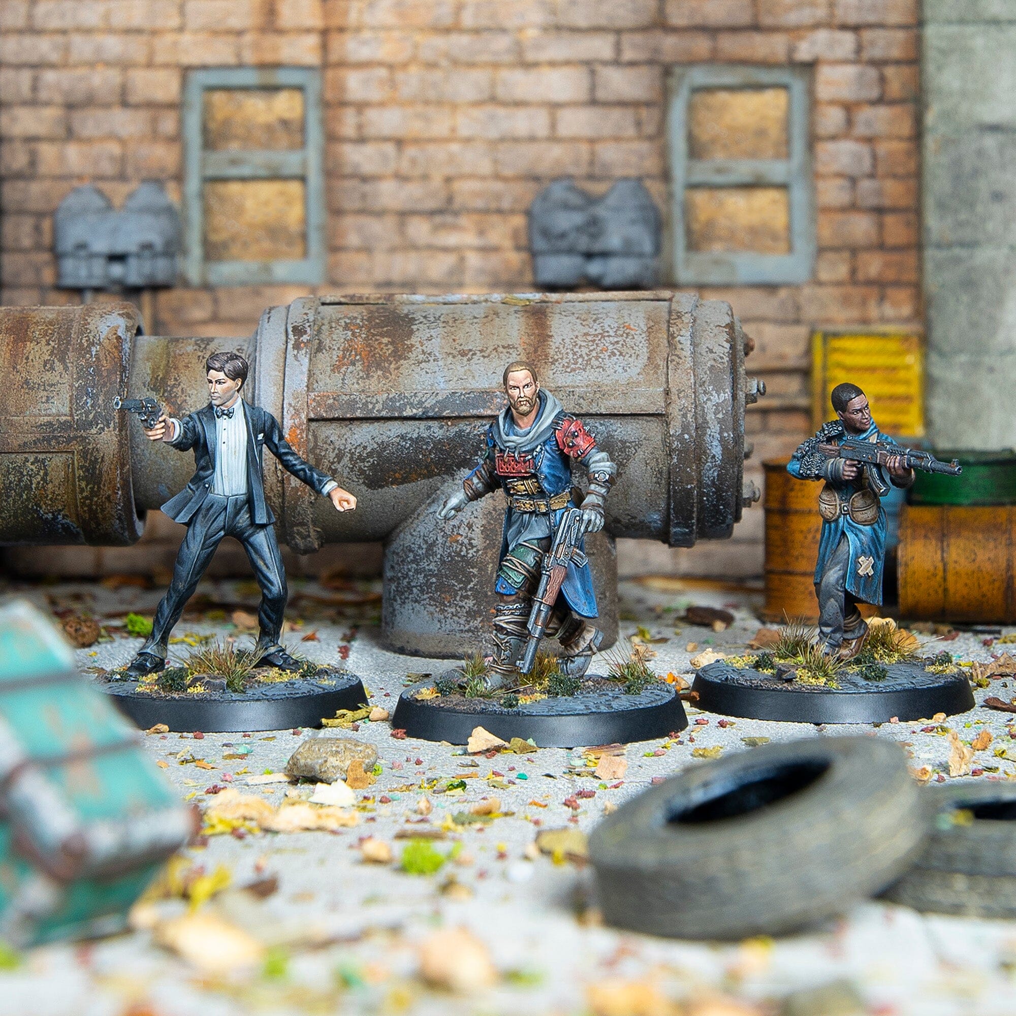 Fallout Miniatures Raiders Crater Warlords set 3 miniature