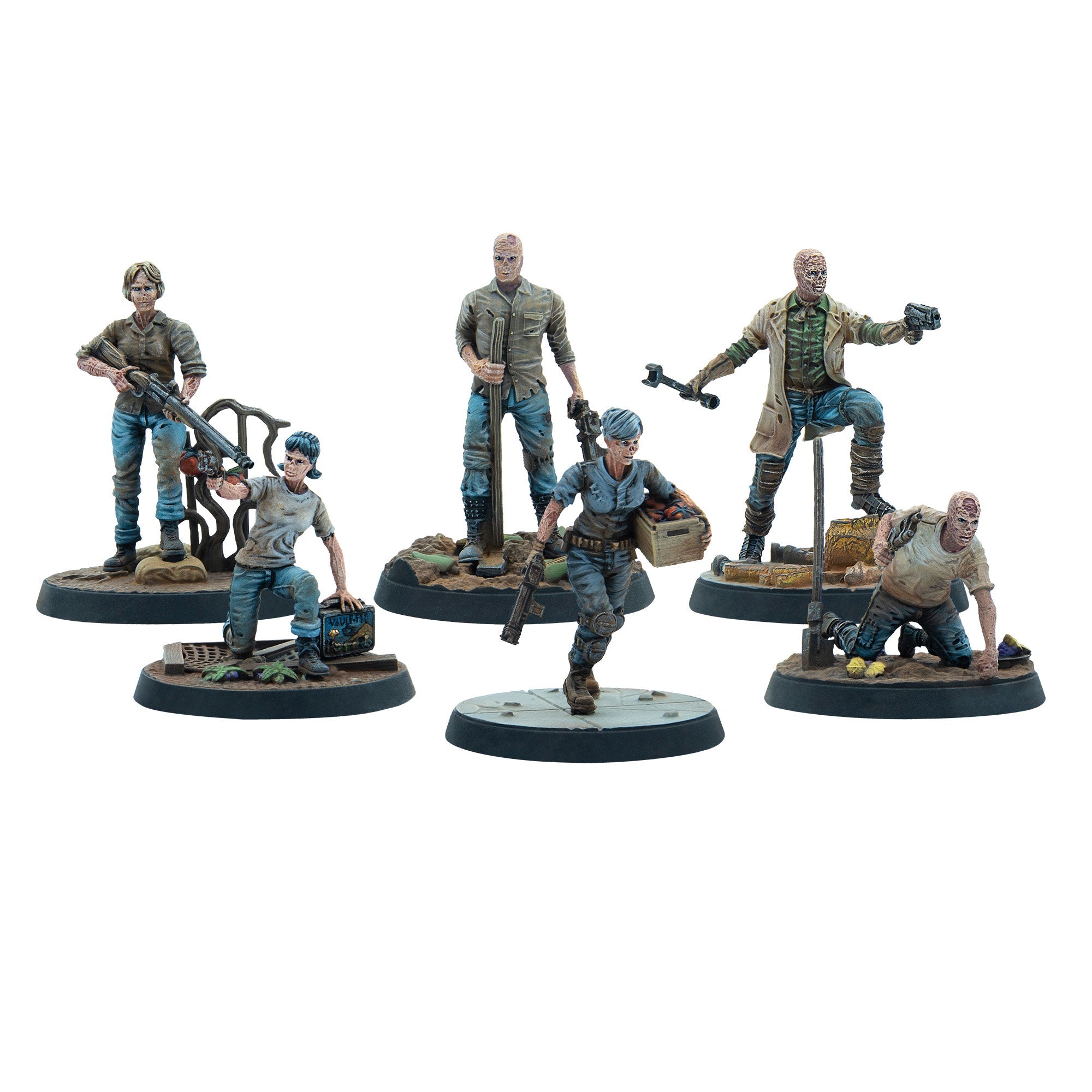 Modiphius Fallout Wasteland Warfare Ghoul Settlers miniature 6 pz