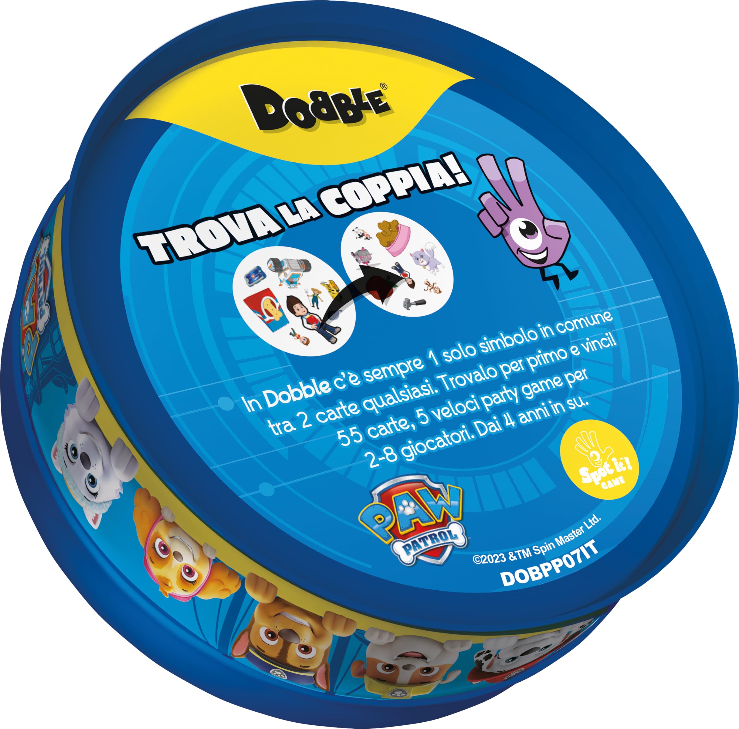 Asmodee Dobble Paw Patrol Blu Gioco di Carte 2-8 giocatori