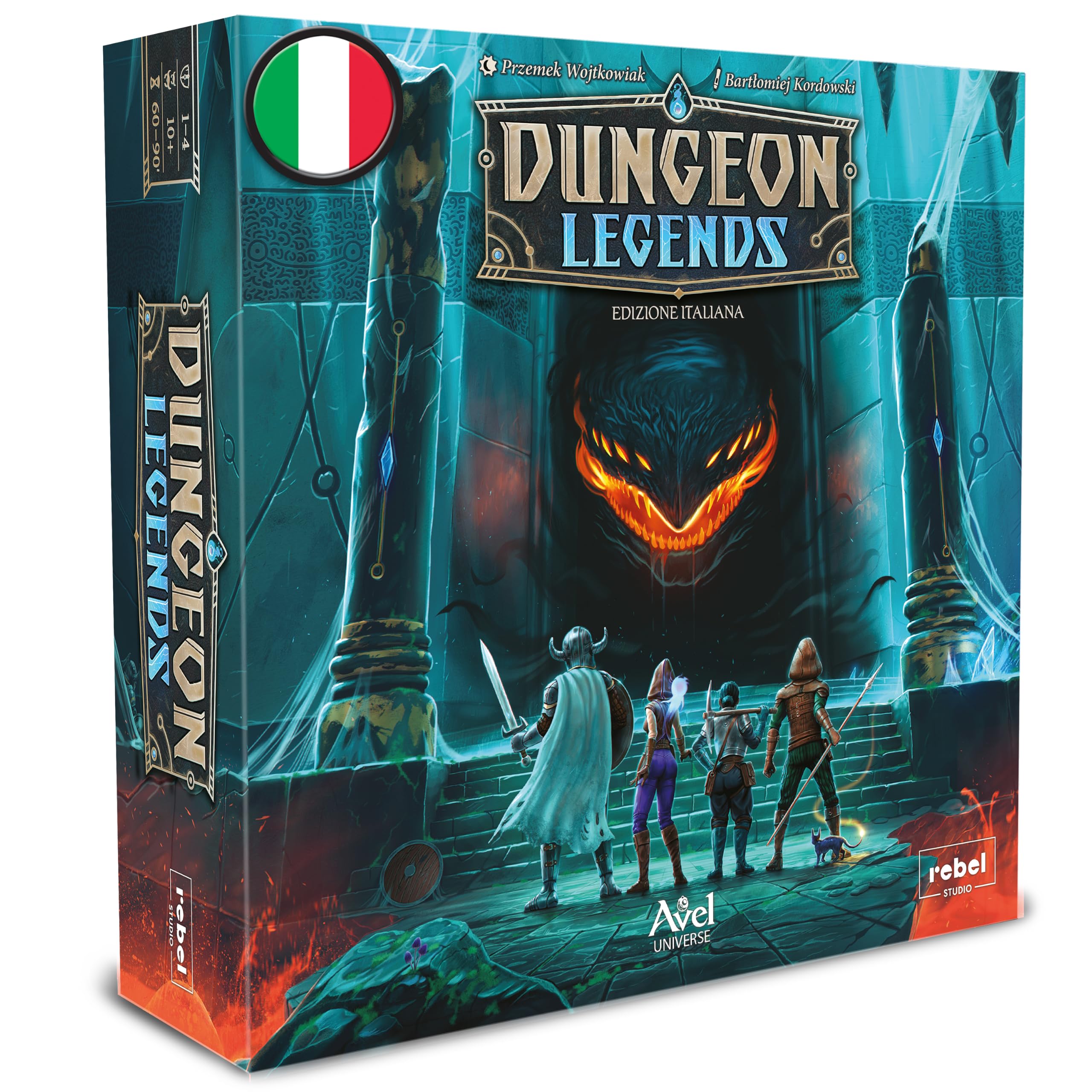 Asmodee Dungeon Legends gioco tavolo cooperativo 1-4 fantasy