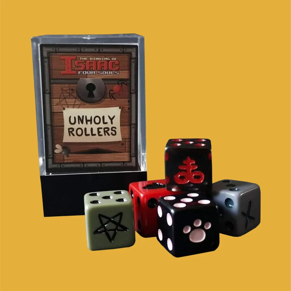 Binding of Isaac Four Souls Unholy Rollers set 5 dadi D6