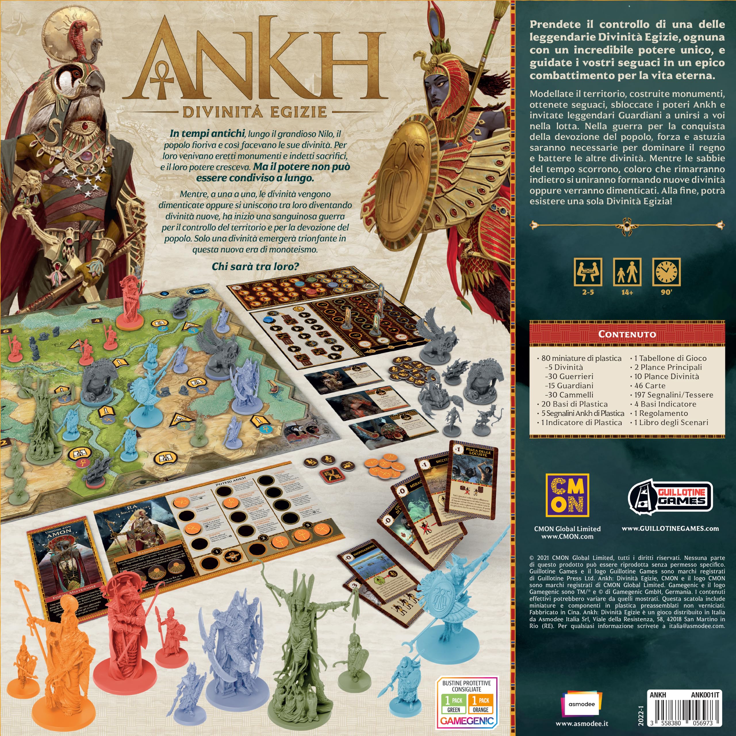 Asmodee Ankh Divinità Egizie Gioco Strategia 2-5 Giocatori