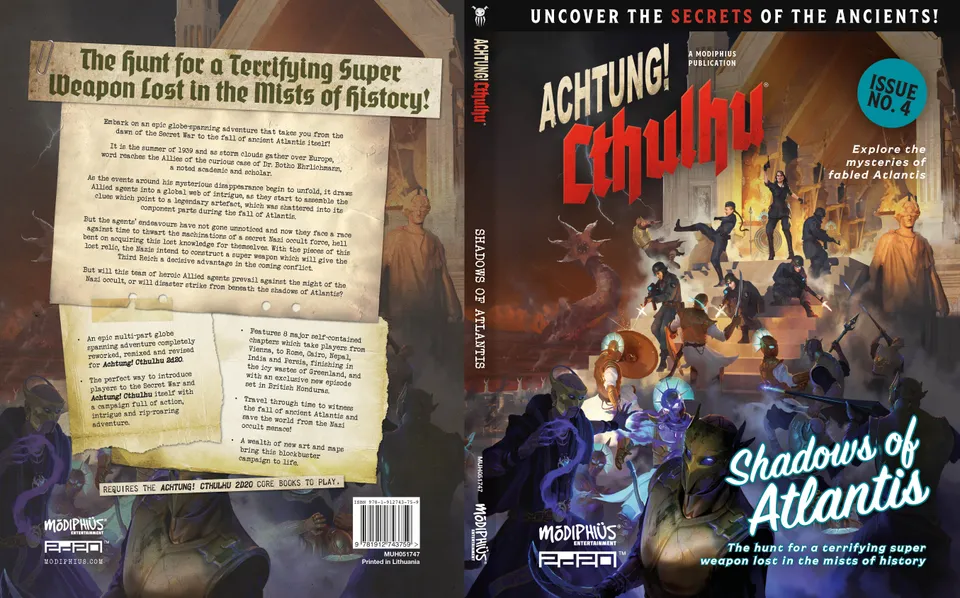 Modiphius Achtung! Cthulhu Shadows of Atlantis avventura PDF 2d20