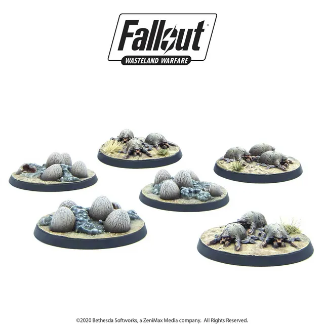 Modiphius Fallout Wasteland Warfare Mirelurk Hatchlings Eggs miniature 32mm