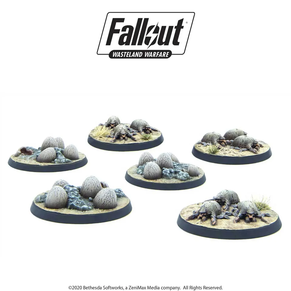 Modiphius Fallout Wasteland Warfare Mirelurk Hatchlings Eggs miniature 32mm