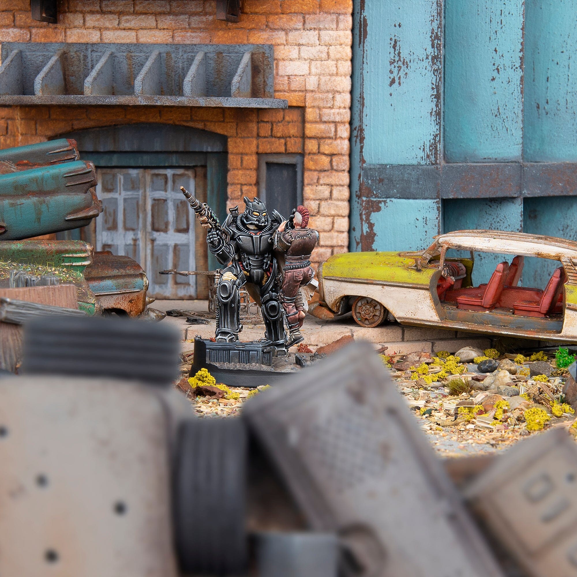 Modiphius Fallout Factions The Black Devil miniatura resina 32mm