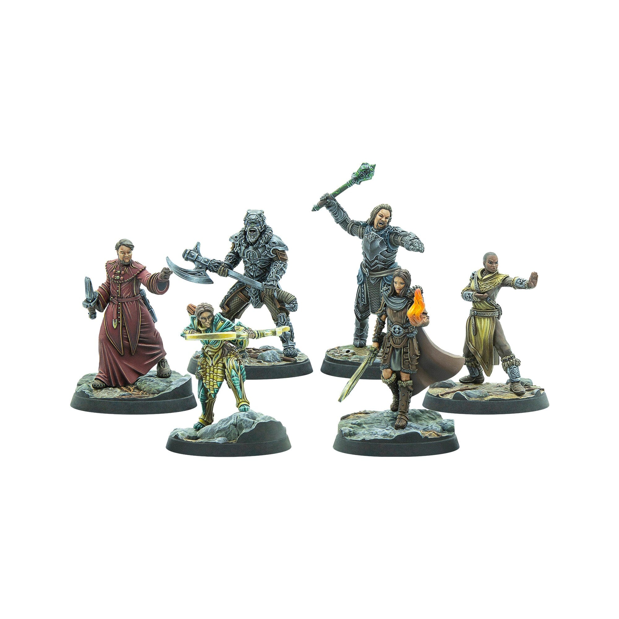Elder Scrolls Call to Arms Dragonborn Heroes miniature 6 pezzi