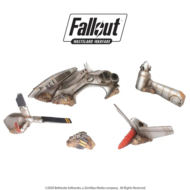 Modiphius Fallout Wasteland Warfare Crashed Vertibird scenari
