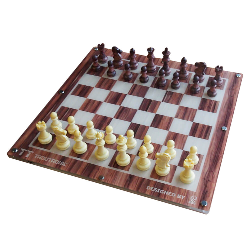 Tabutronic Sentio 35 Macassar scacchiera elettronica pezzi wood look
