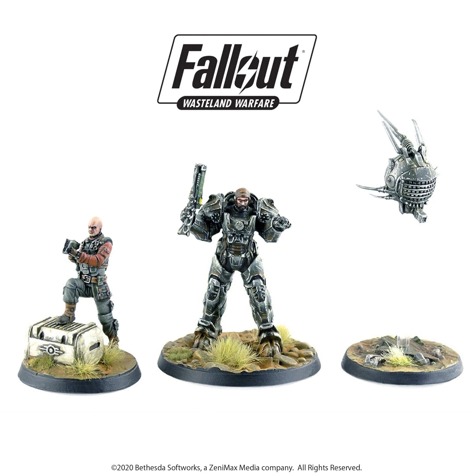 Modiphius Fallout Brotherhood Cade Danse miniature set 3 resina 32mm