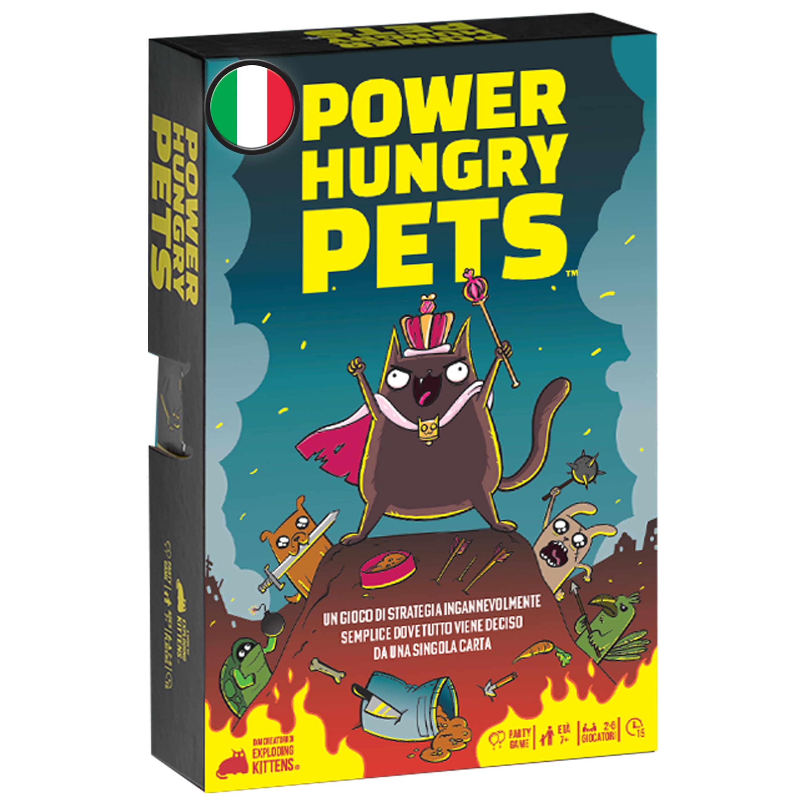 Asmodee Power Hungry Pets gioco di carte famiglia 2-6 giocatori