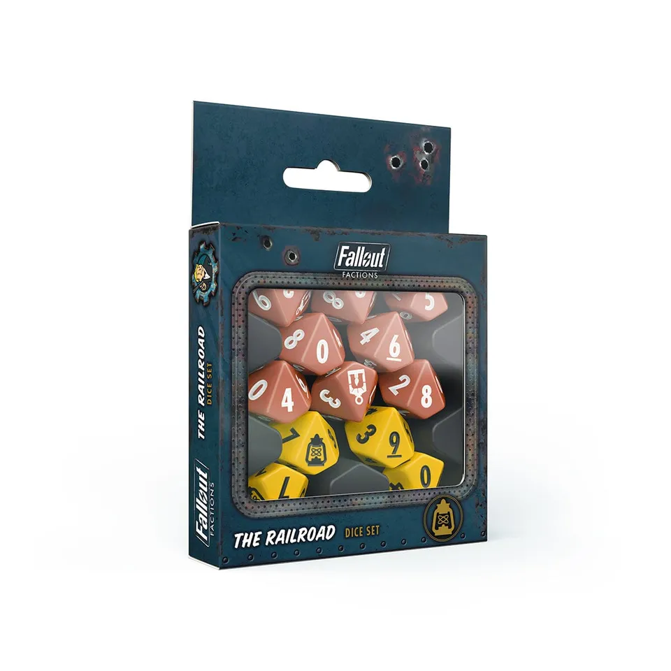 Modiphius Fallout Factions Set Dadi The Railroad 12 dadi d10