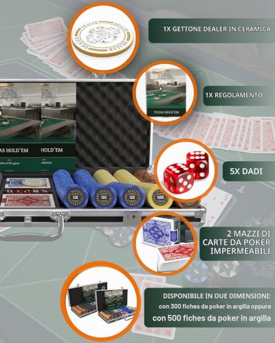 Bullets Adriana set poker 500 chip argilla 14 g valigetta