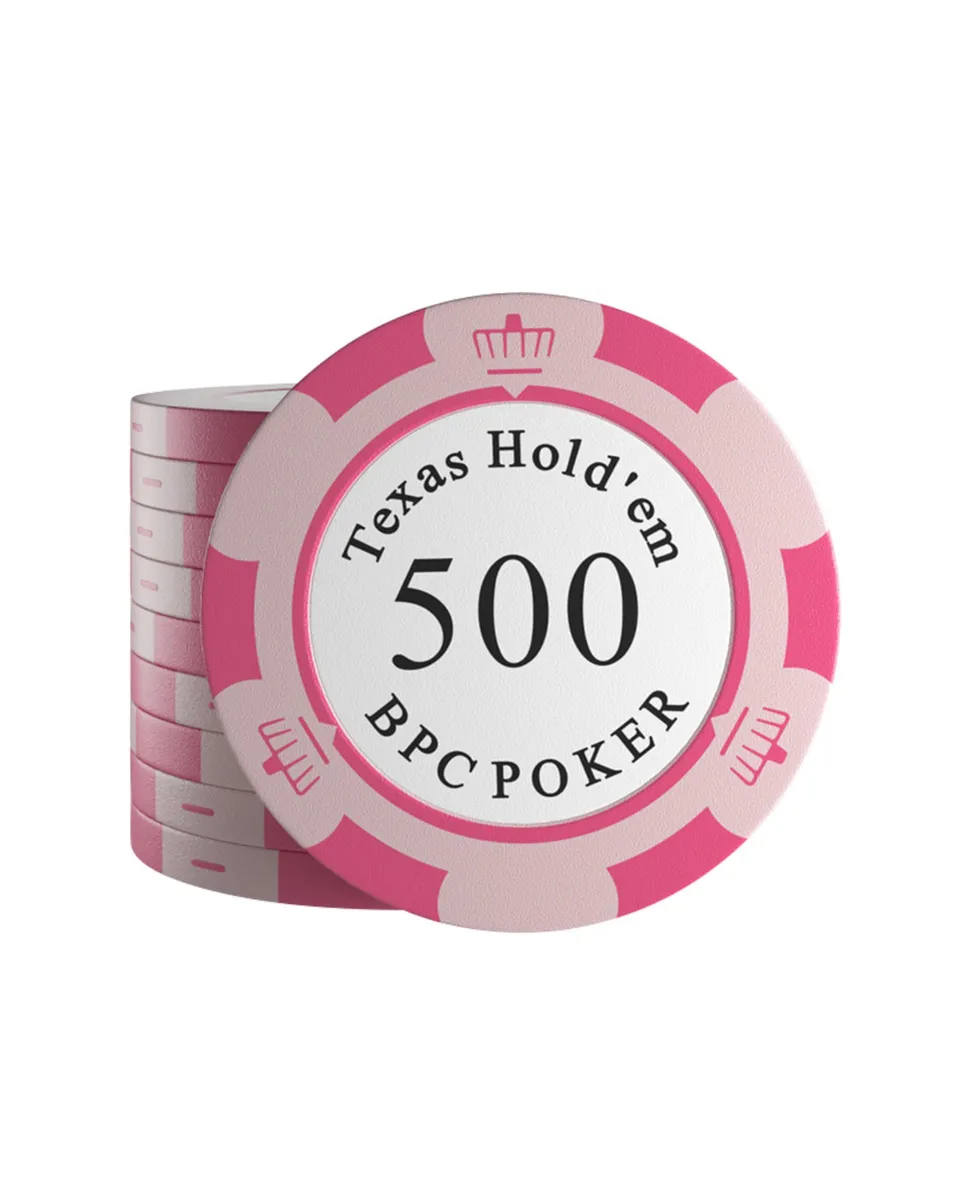 Cards&Co Fiches Poker argilla rosa 500 rotolo 25 pezzi 14 g