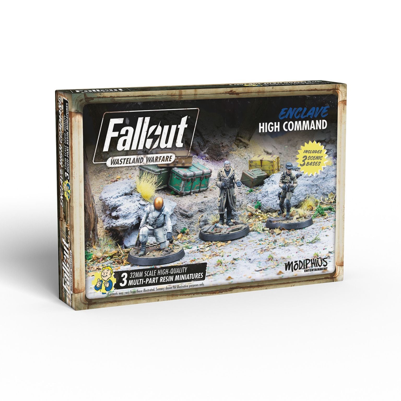 Modiphius Fallout Wasteland Warfare Enclave High Command 3 Miniature