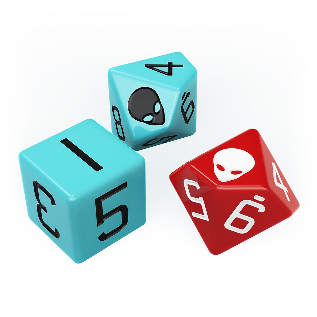 Modiphius XCOM Miniatures Game Dice Set dadi 11 pezzi blu rossi