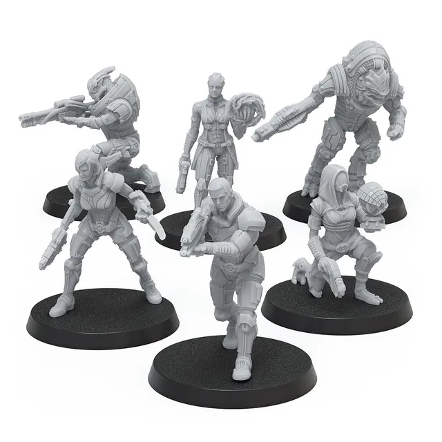 Modiphius Mass Effect Heroes Normandy Alpha miniature resina