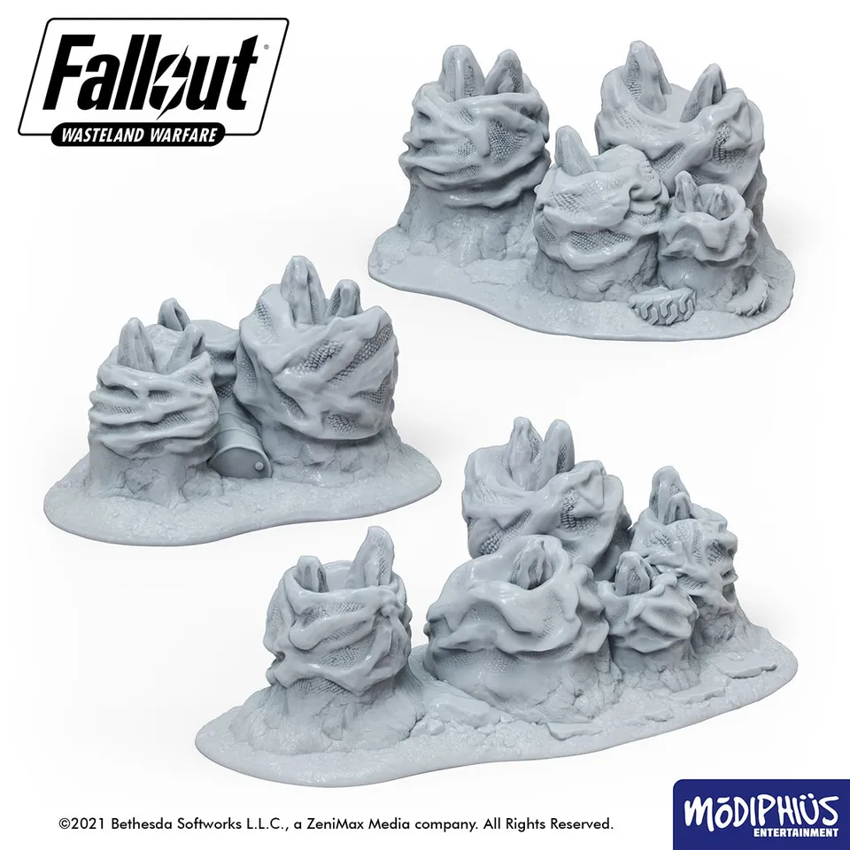 Modiphius Fallout Wasteland Warfare Stingwing Nests file STL 3 nidi