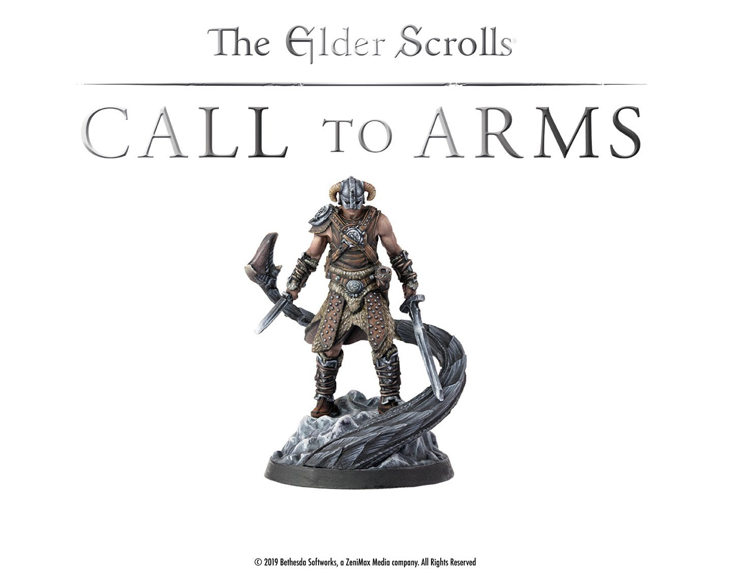 Modiphius Elder Scrolls Call to Arms miniatura Dragonborn 32mm resina