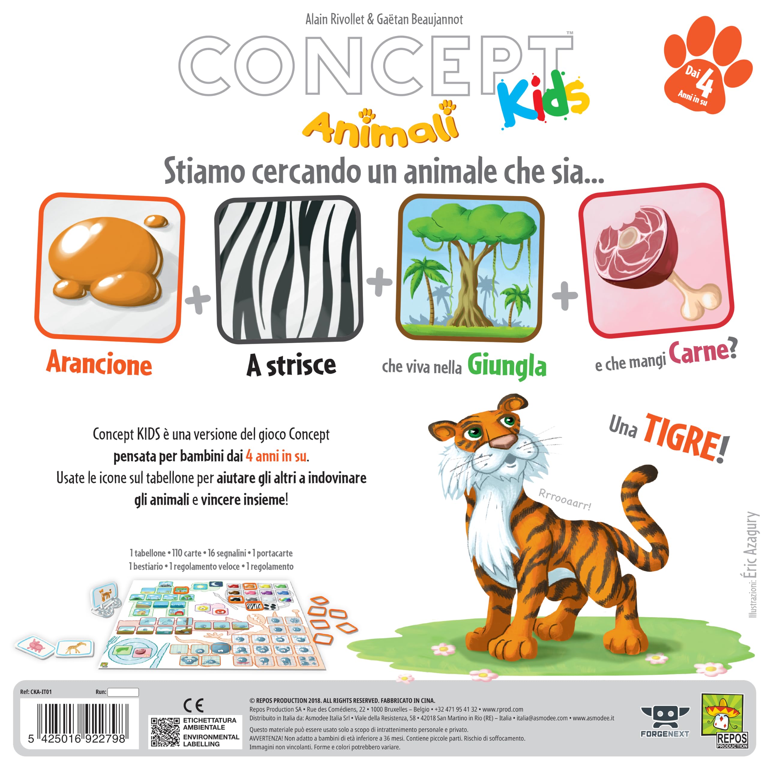 Asmodee Concept Kids Animali gioco bambini cooperativo 4+