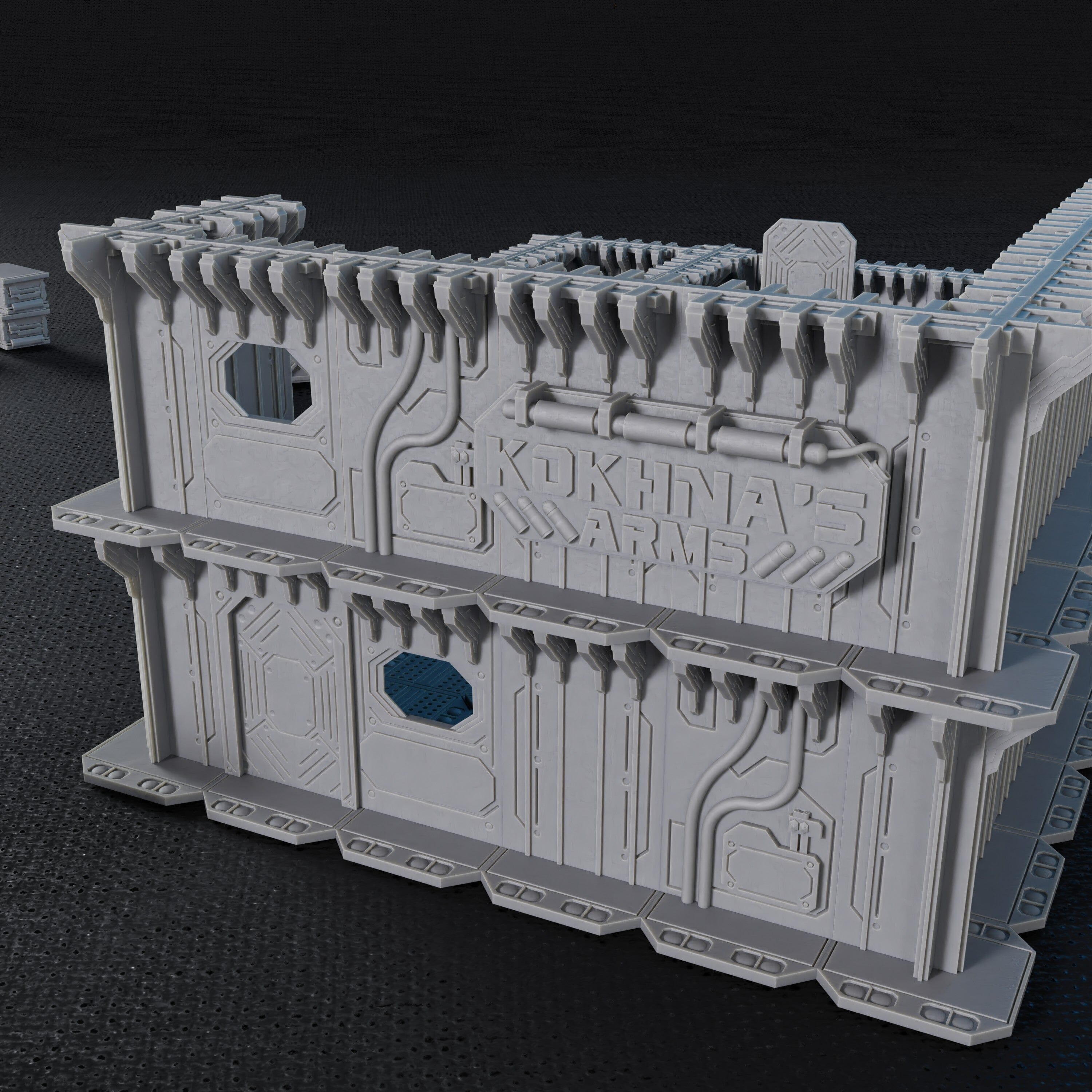 Five Parsecs From Home Titan Forge Gun Shop Scenic file STL stampa 3D resina