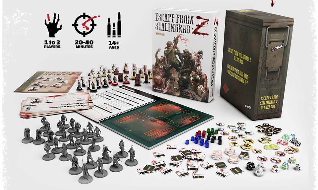 Modiphius Escape from Stalingrad Z Deluxe Set gioco tavolo 1-3 giocatori